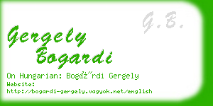 gergely bogardi business card